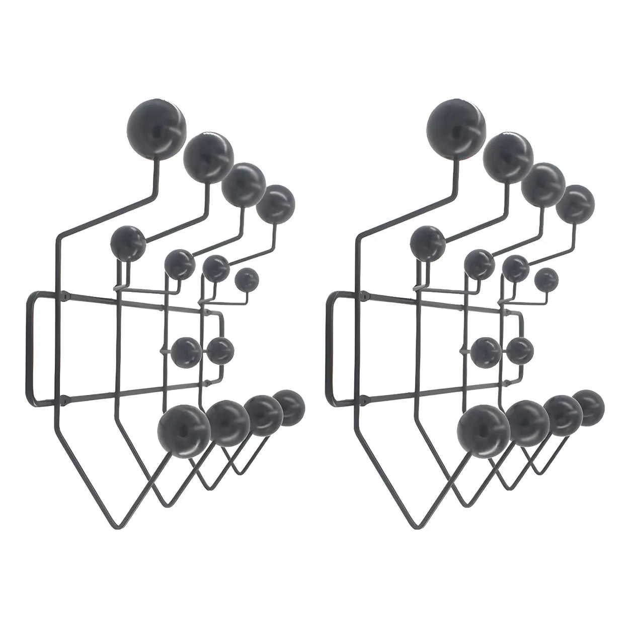Geometric Metal Wall Mounted Coat Rack