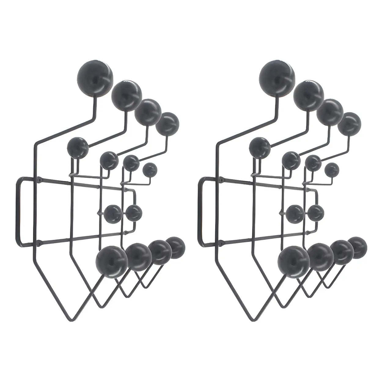 Geometric Metal Wall Mounted Coat Rack