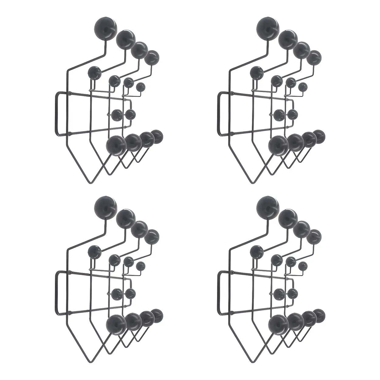 Geometric Metal Wall Mounted Coat Rack