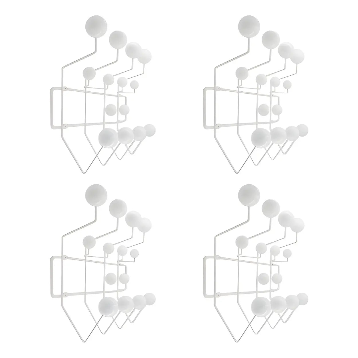 Geometric Metal Wall Mounted Coat Rack