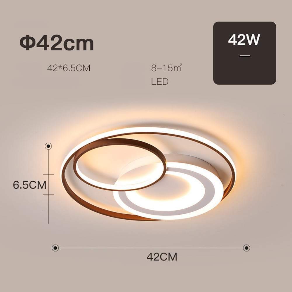 3 Rings Dimmable LED Modern Ceiling Lights Flush Mount Lighting Ceiling Lamp-Lighom