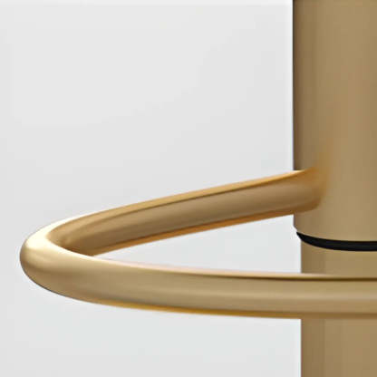 Glam Adjustable Fabric Bow-Knot Back Swivel Bar Stool