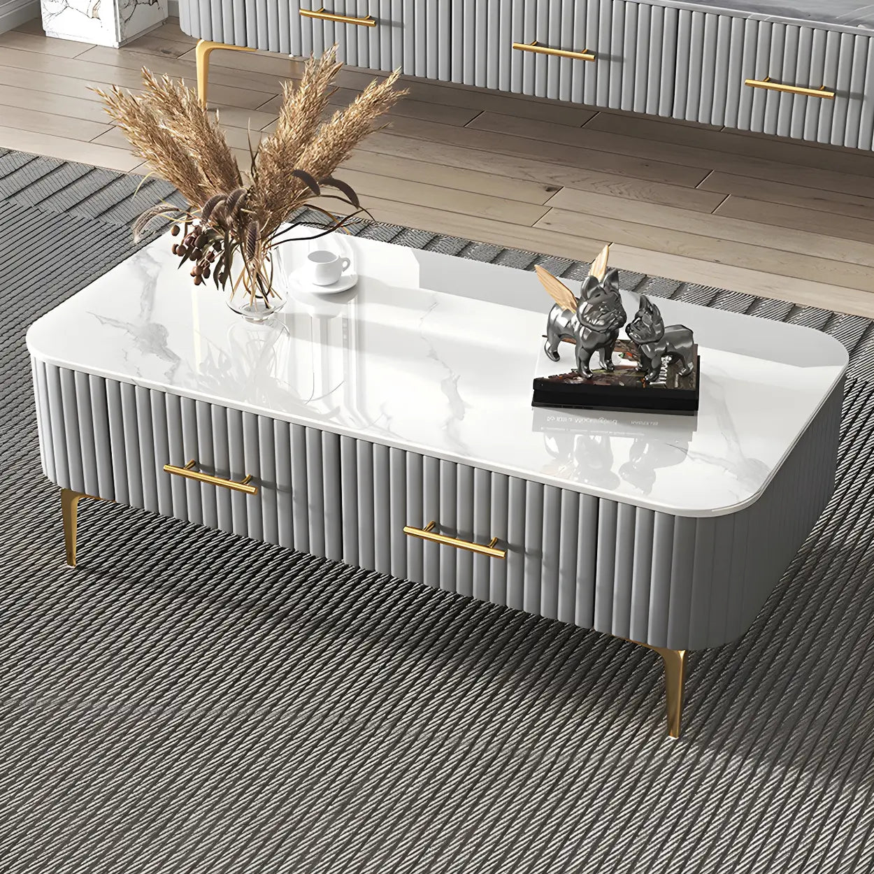 Coffee Table with Storage — Gray