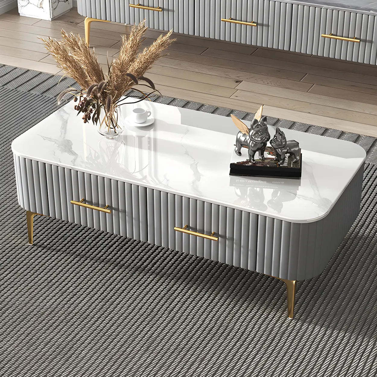 Coffee Table with Storage — Gray