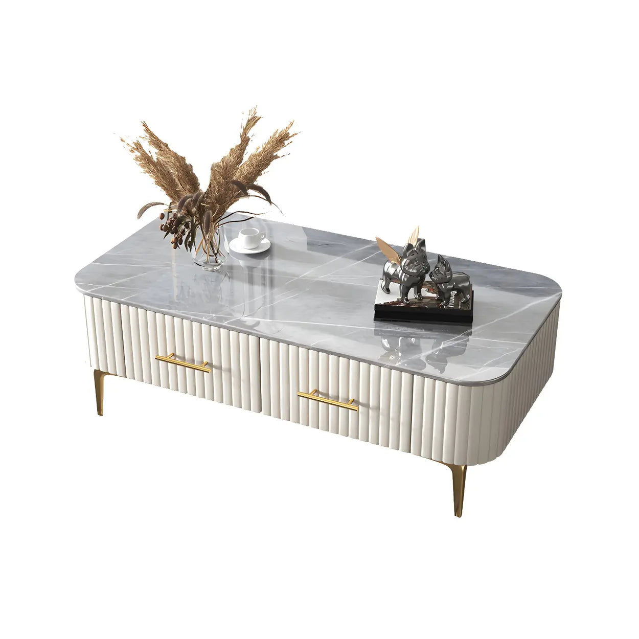 Coffee Table with Storage — Gray