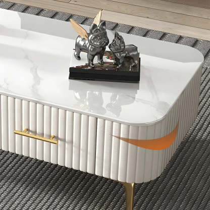 Coffee Table with Storage — White
