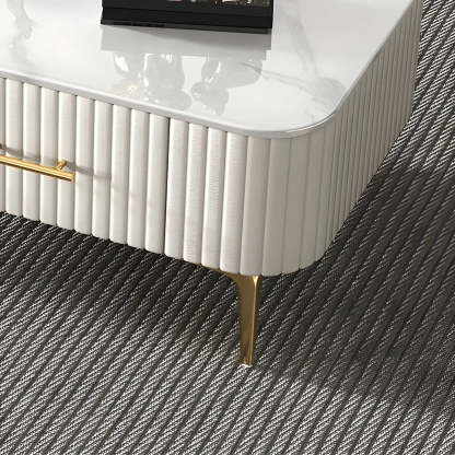 Coffee Table with Storage — Grey/ White