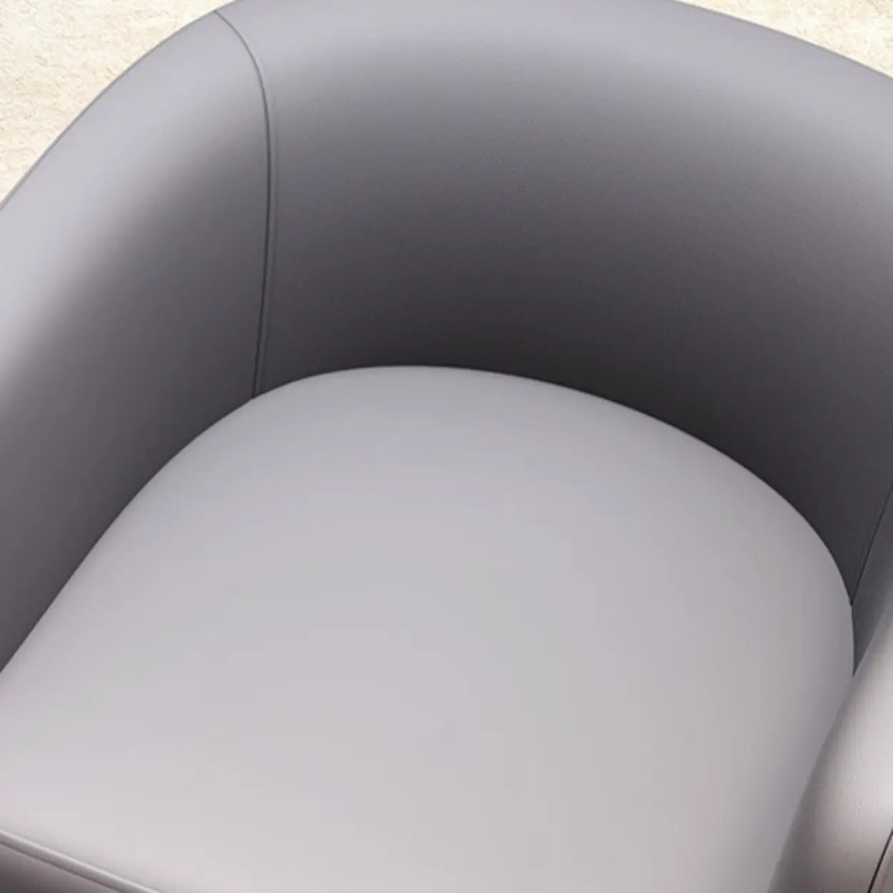 Glam Gold Metal Sled Leather Bar Stool — Light Gray