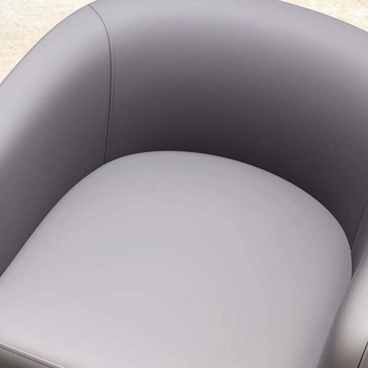Glam Gold Metal Sled Leather Bar Stool — Light Gray