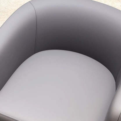 Glam Gold Metal Sled Leather Bar Stool — Light Gray