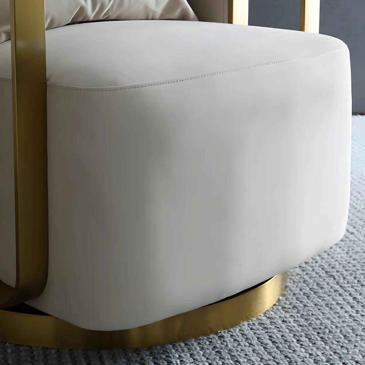 Glam Microfiber Leather Arm Chair with Pillow Back — Green / Microfiber Leather / 1 Piece