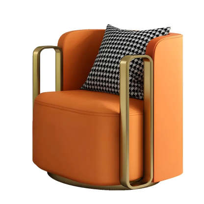 Glam Microfiber Leather Arm Chair with Pillow Back — Green / Microfiber Leather / 2 Piece Set