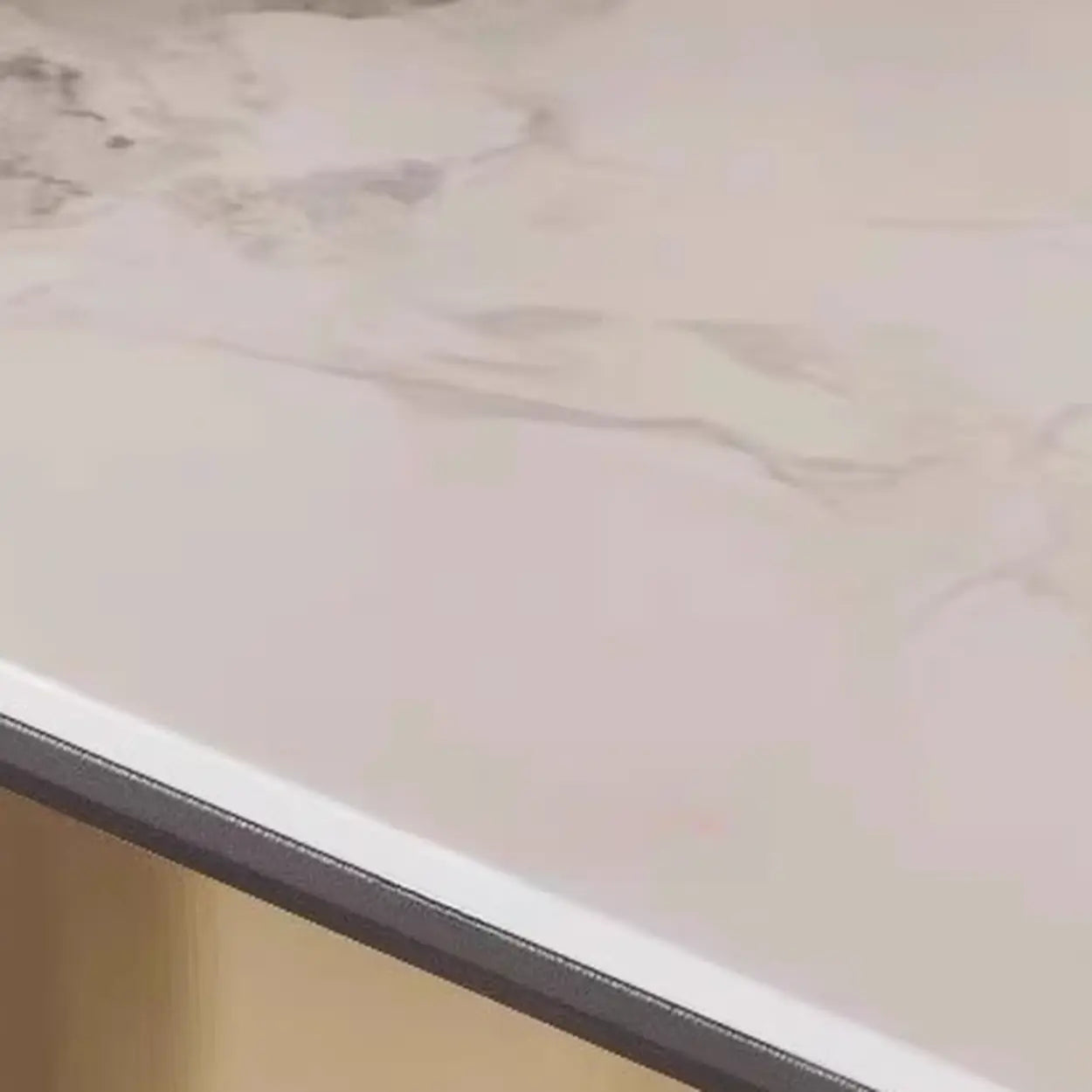 Glam Entryway Metal Pedestal Console Table — Champagne Gold
