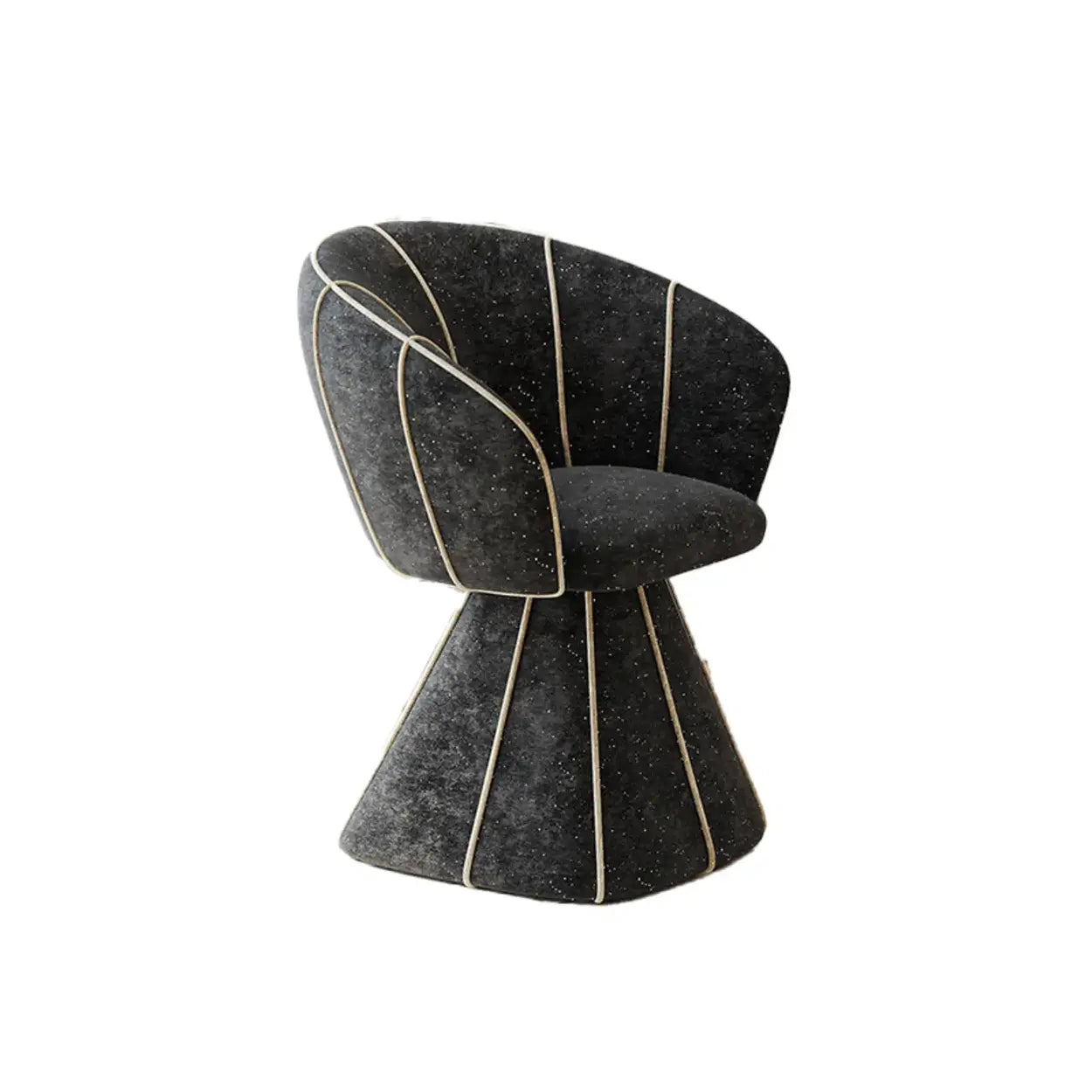 Glam Sherpa Barrel Low-Back Accent Chair