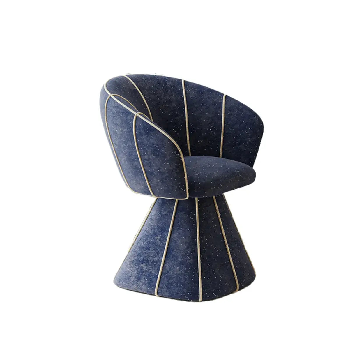 Glam Sherpa Barrel Low-Back Accent Chair