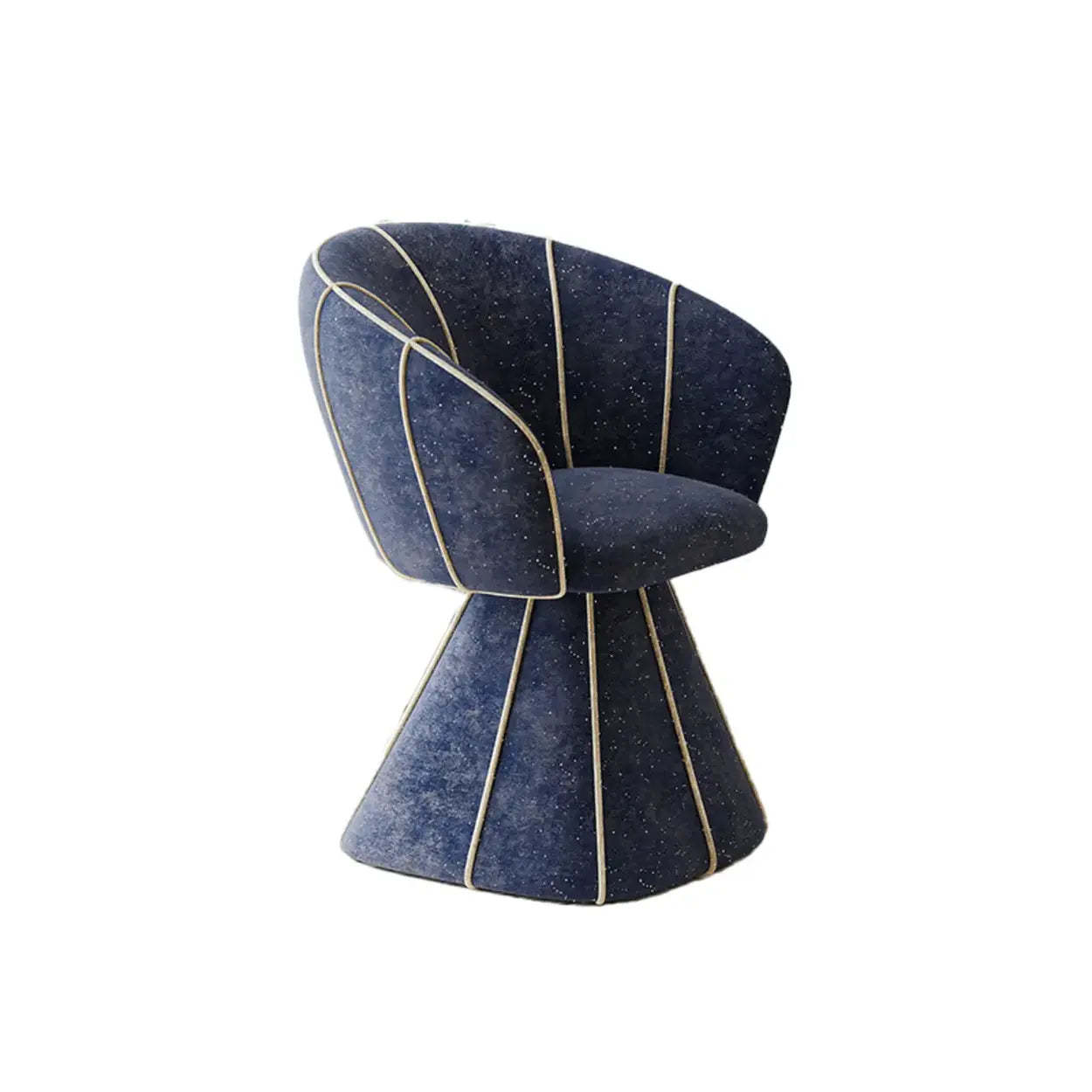 Glam Sherpa Barrel Low-Back Accent Chair