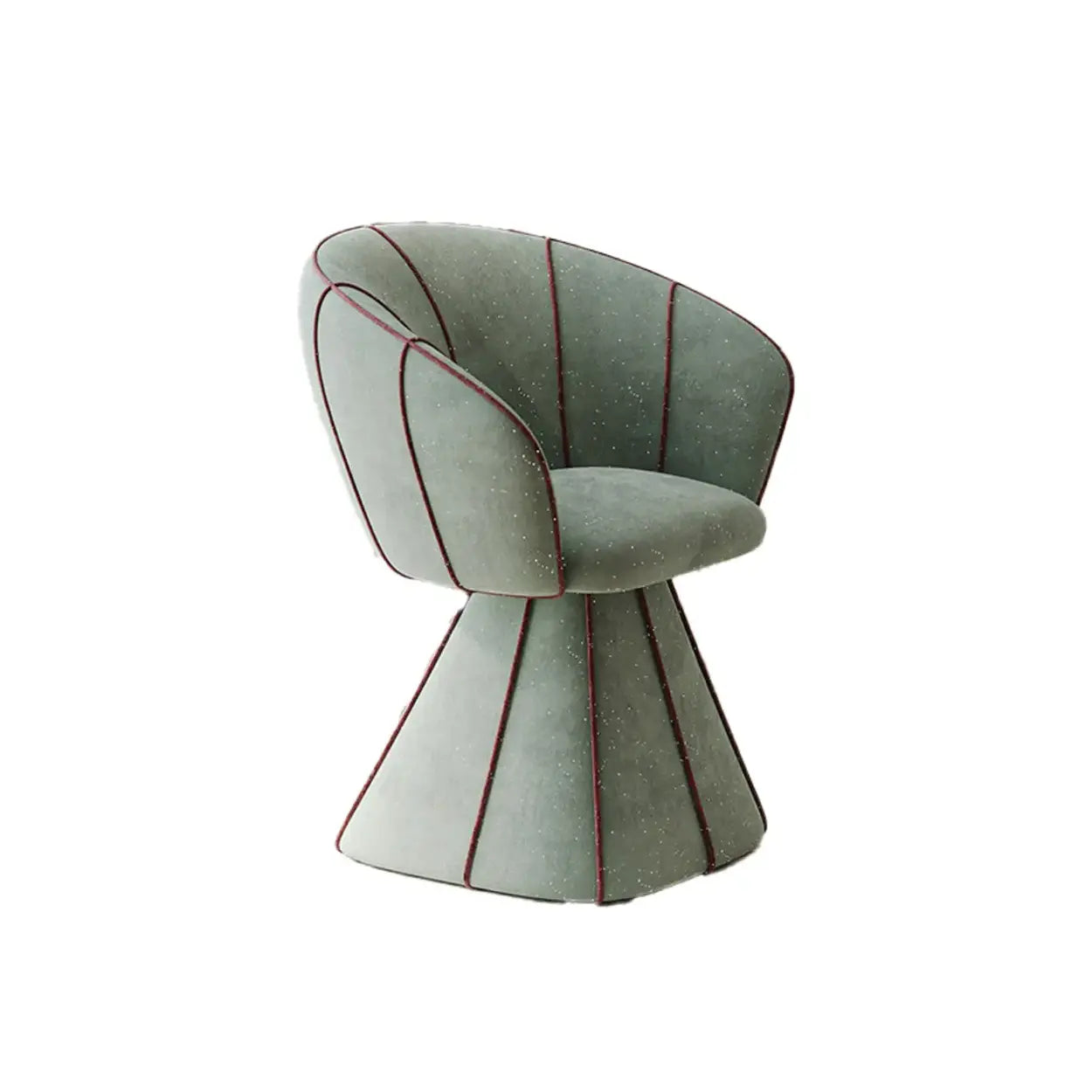 Glam Sherpa Barrel Low-Back Accent Chair