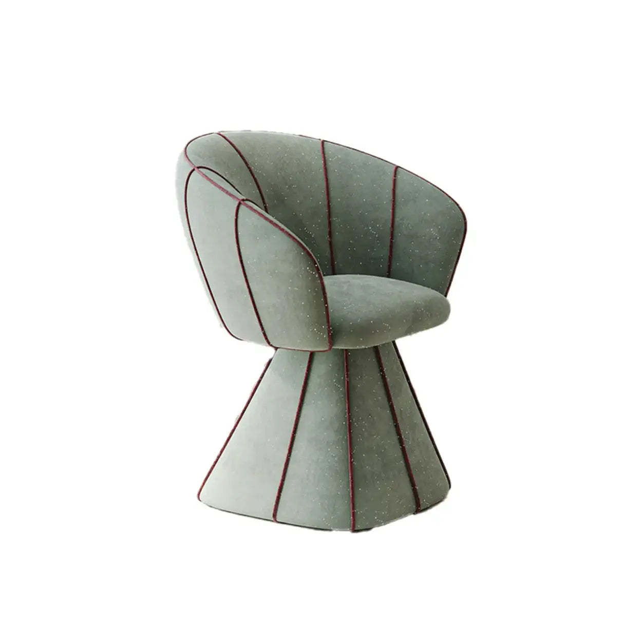 Glam Sherpa Barrel Low-Back Accent Chair