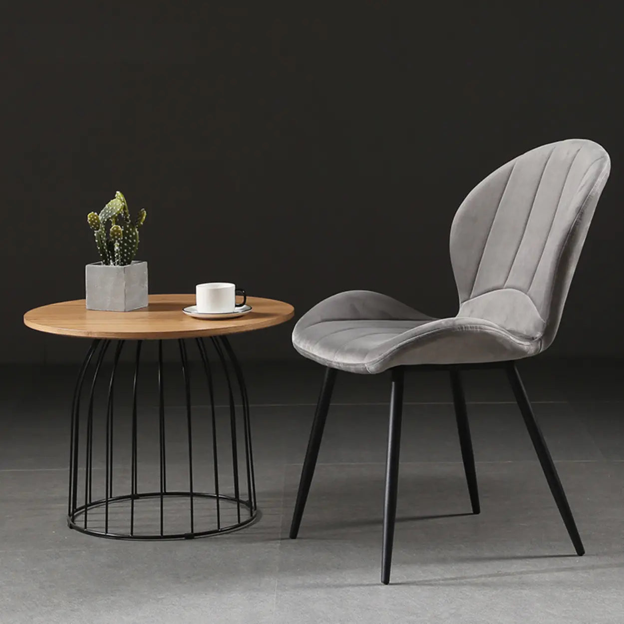 Glam Modern Velvet Accent Dining Chair