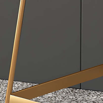 Glam Velvet Upholstered Low Back Bar Stool — Gold / Black