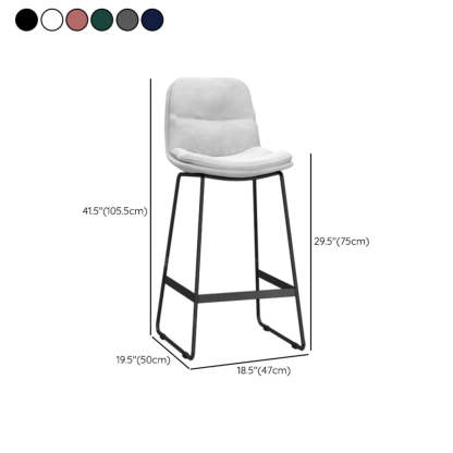 Glam Velvet Upholstered Low Back Bar Stool — Gold / Green