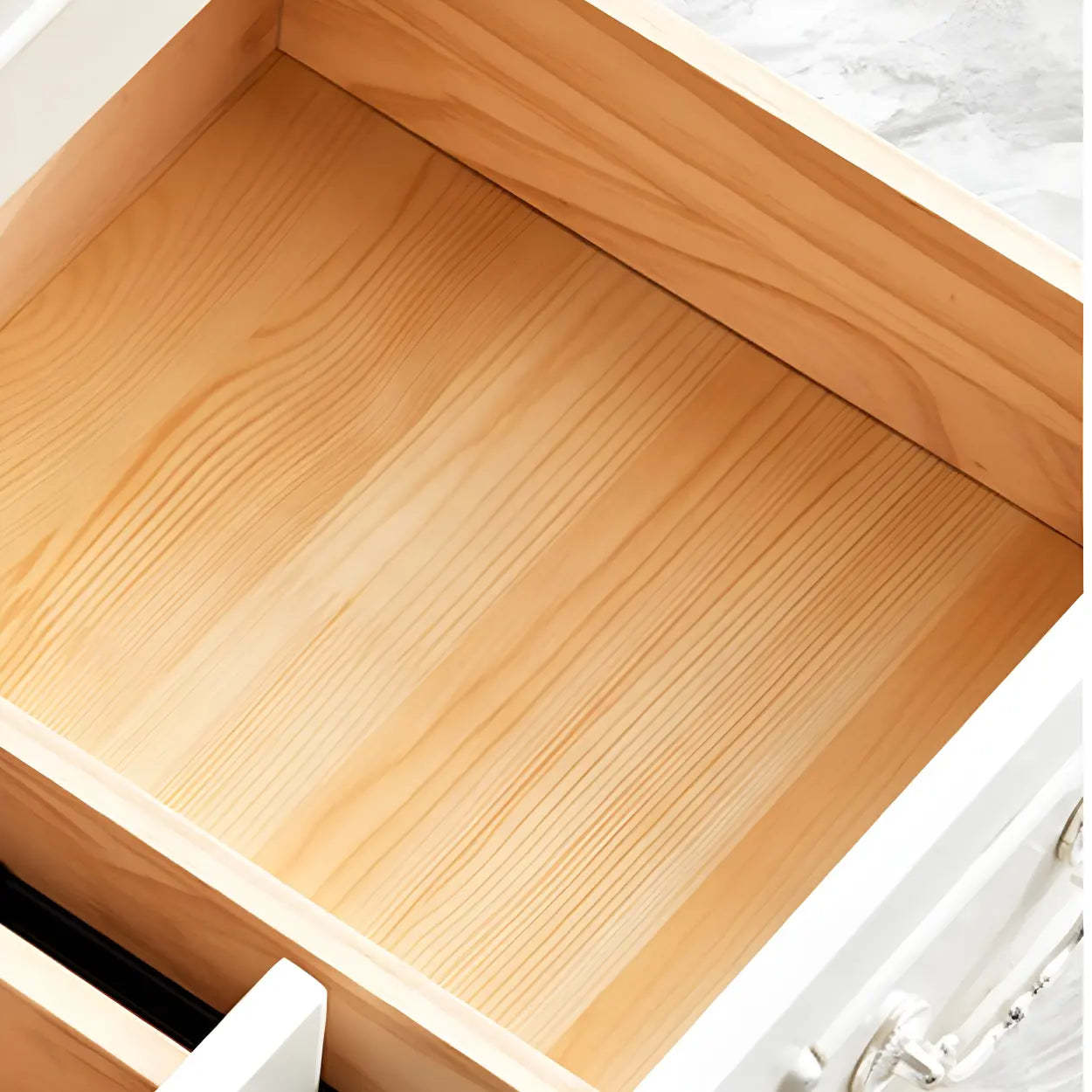 Glam White Wood Combo Dresser