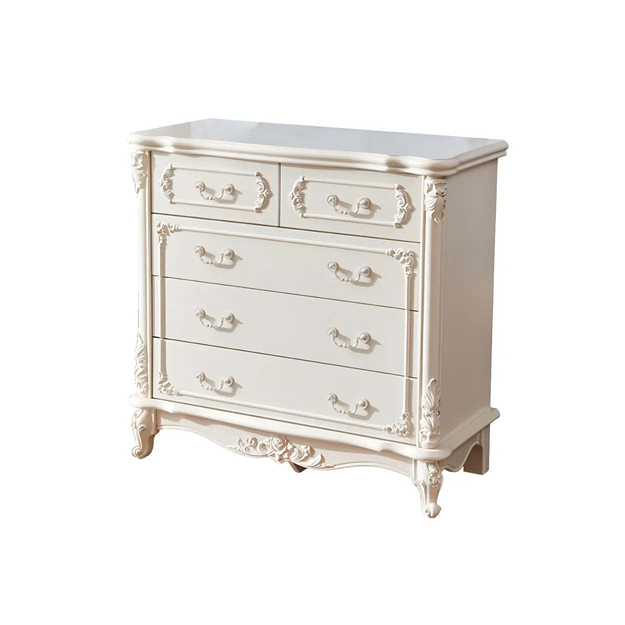 Glam White Wood Combo Dresser