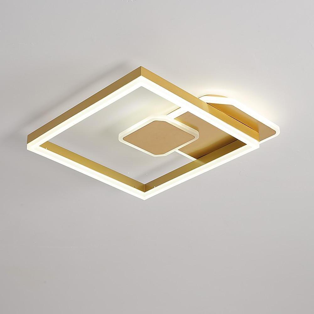 Abstract Square Dimmable LED Modern Flush Mount Light