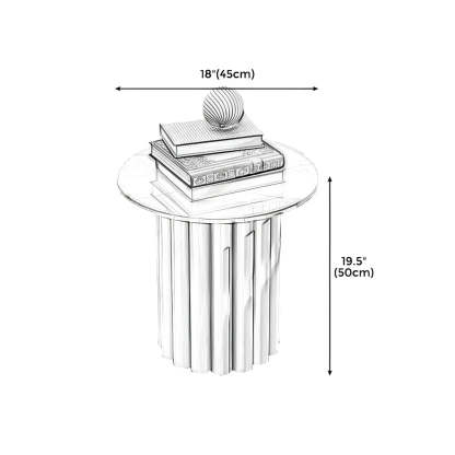 Gloss Round Stone Coffee Table