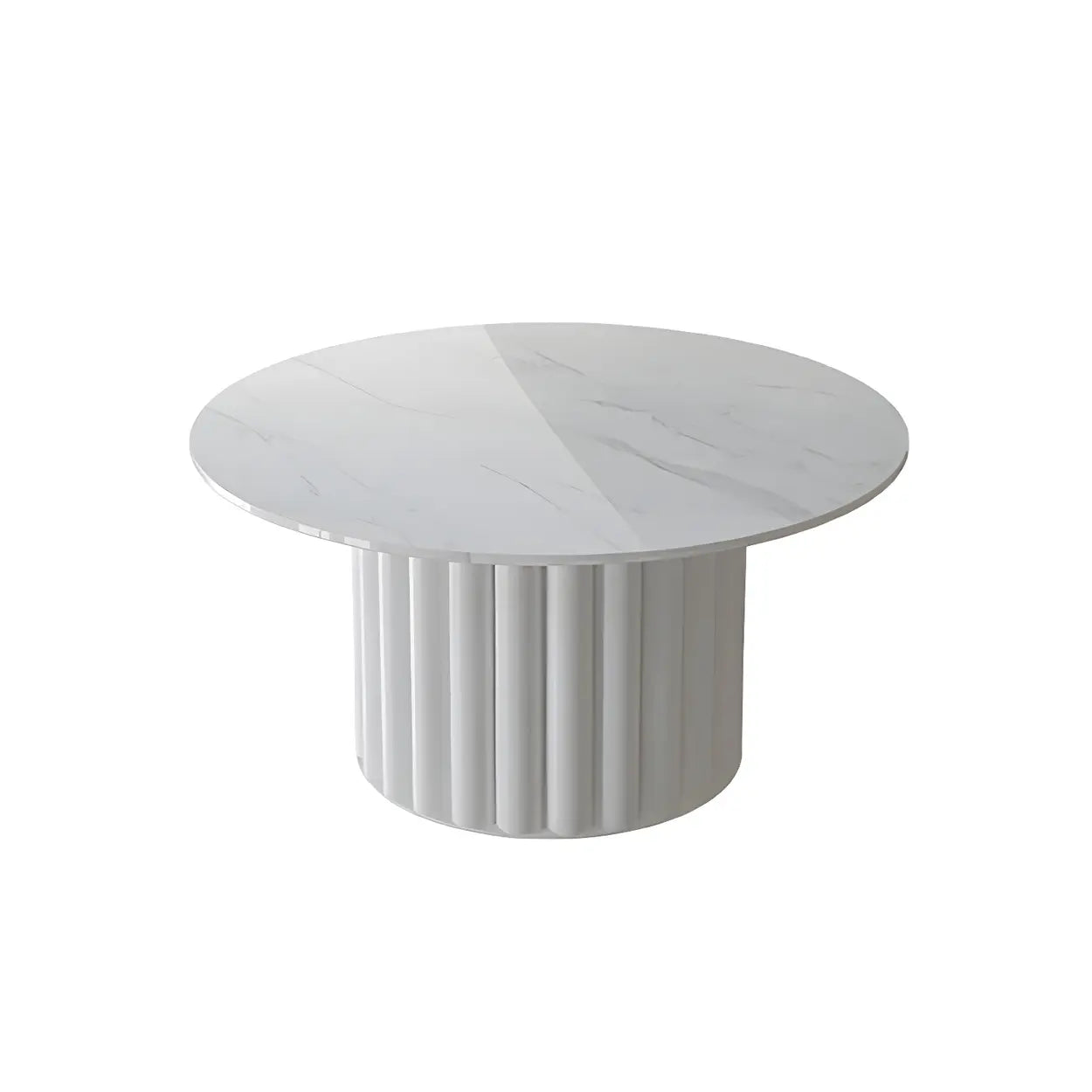 Gloss Round Stone Coffee Table