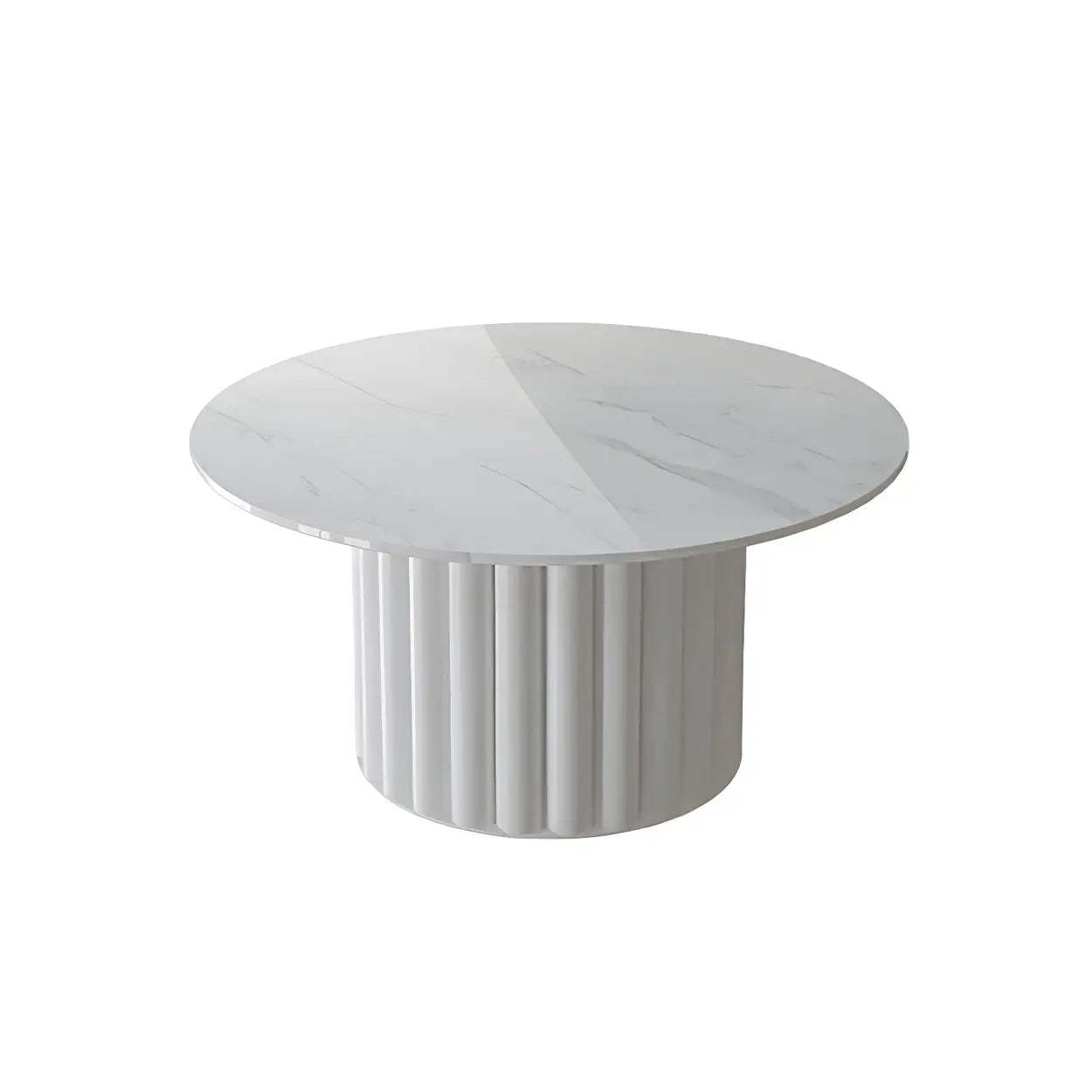 Gloss Round Stone Coffee Table