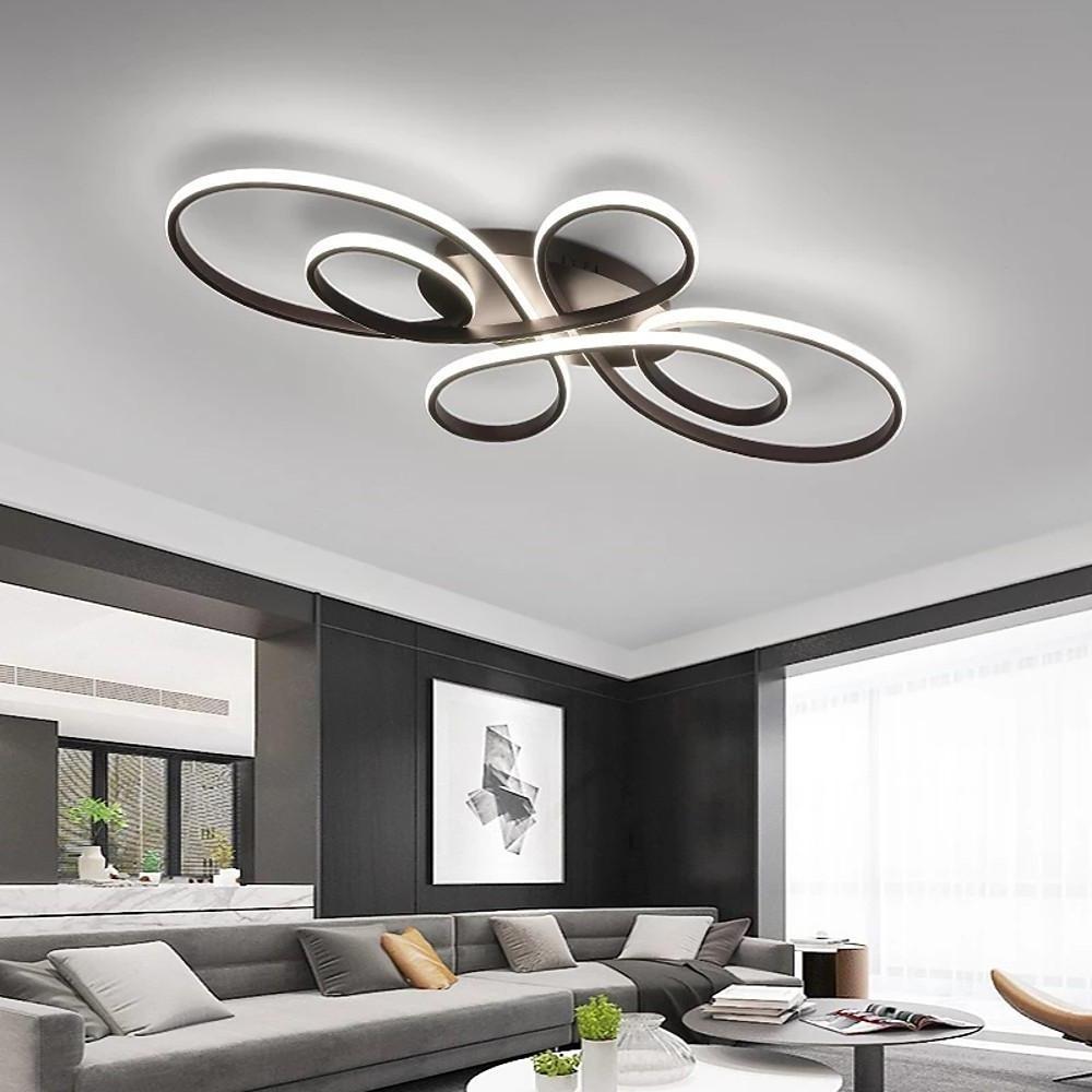 Multi-Curve Modernist Metal LED Flush Mount