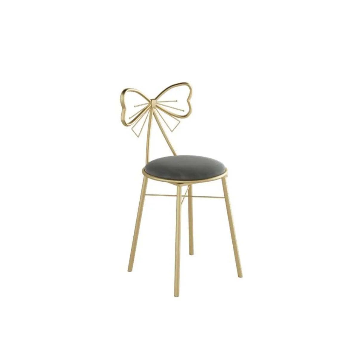 Gold Butterfly Round Velvet Tall Bar Stool