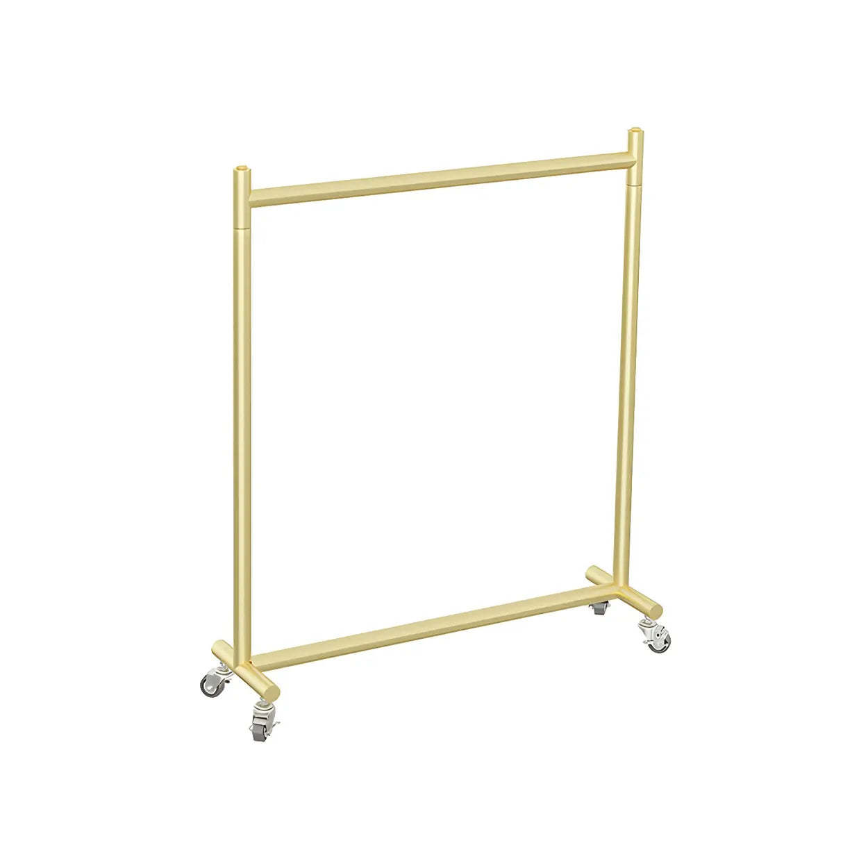 Gold Metal Rolling Coat Rack with Casters