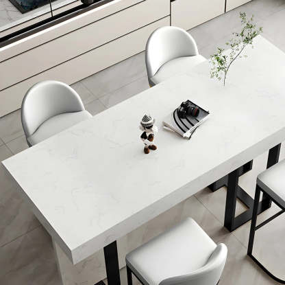 Marble-Top Gold Iron Bar Table