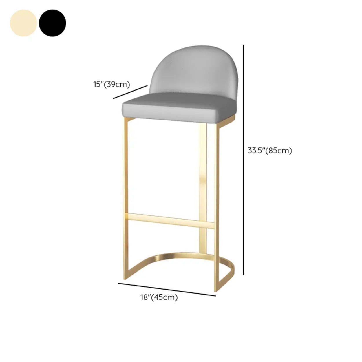 Marble-Top Gold Iron Bar Table