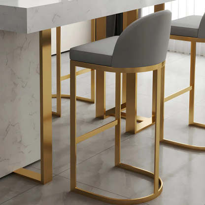 Luxury marble-top white bar tables — 78.7"L x 17.7"W x 39.3"H / Black