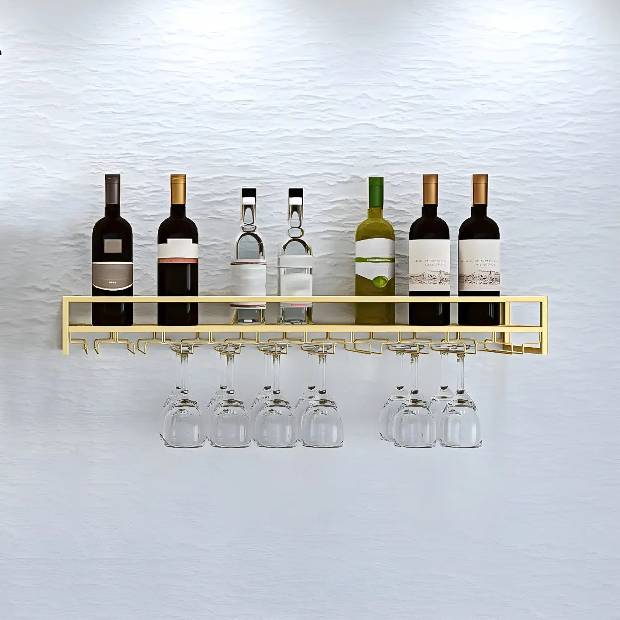 Metal Floating Wall-Mount Wine Rack