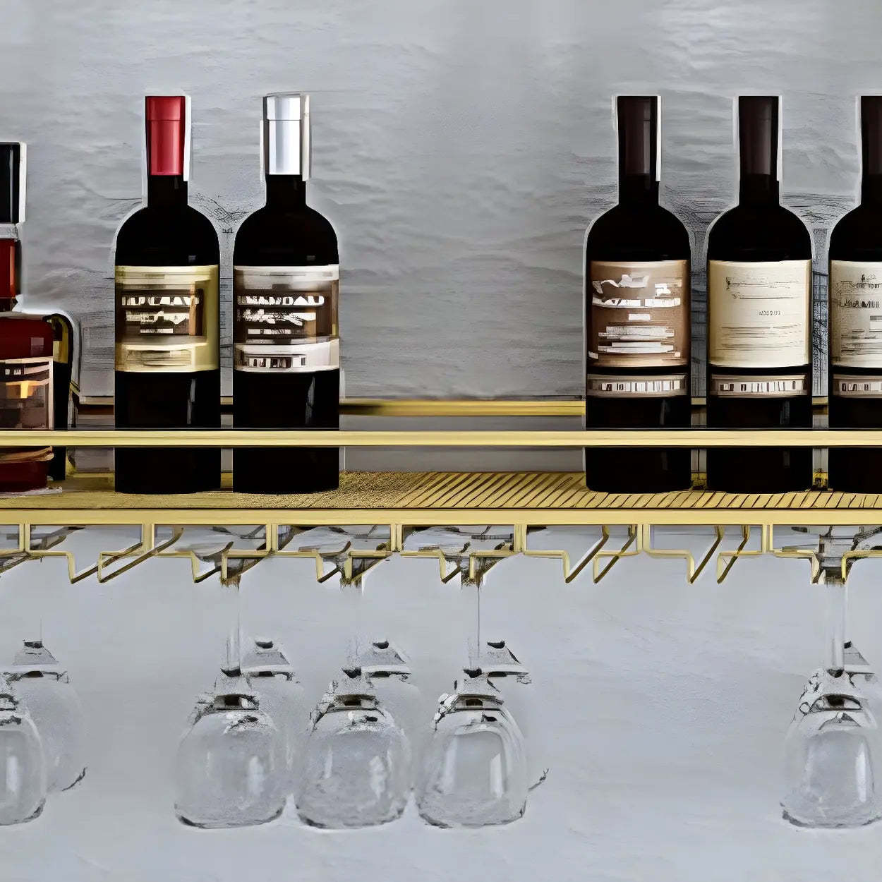 Modern wine floating red wine cabinets, Lighom