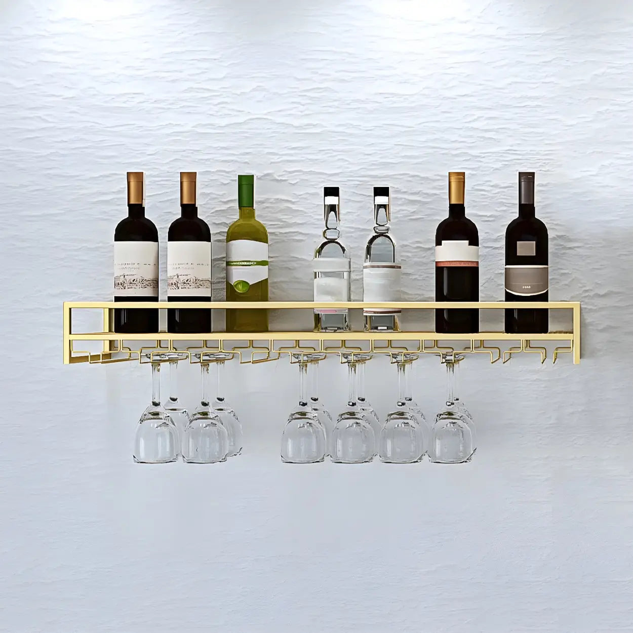 Modern wine floating red metal glass wine cabinets, Lighom