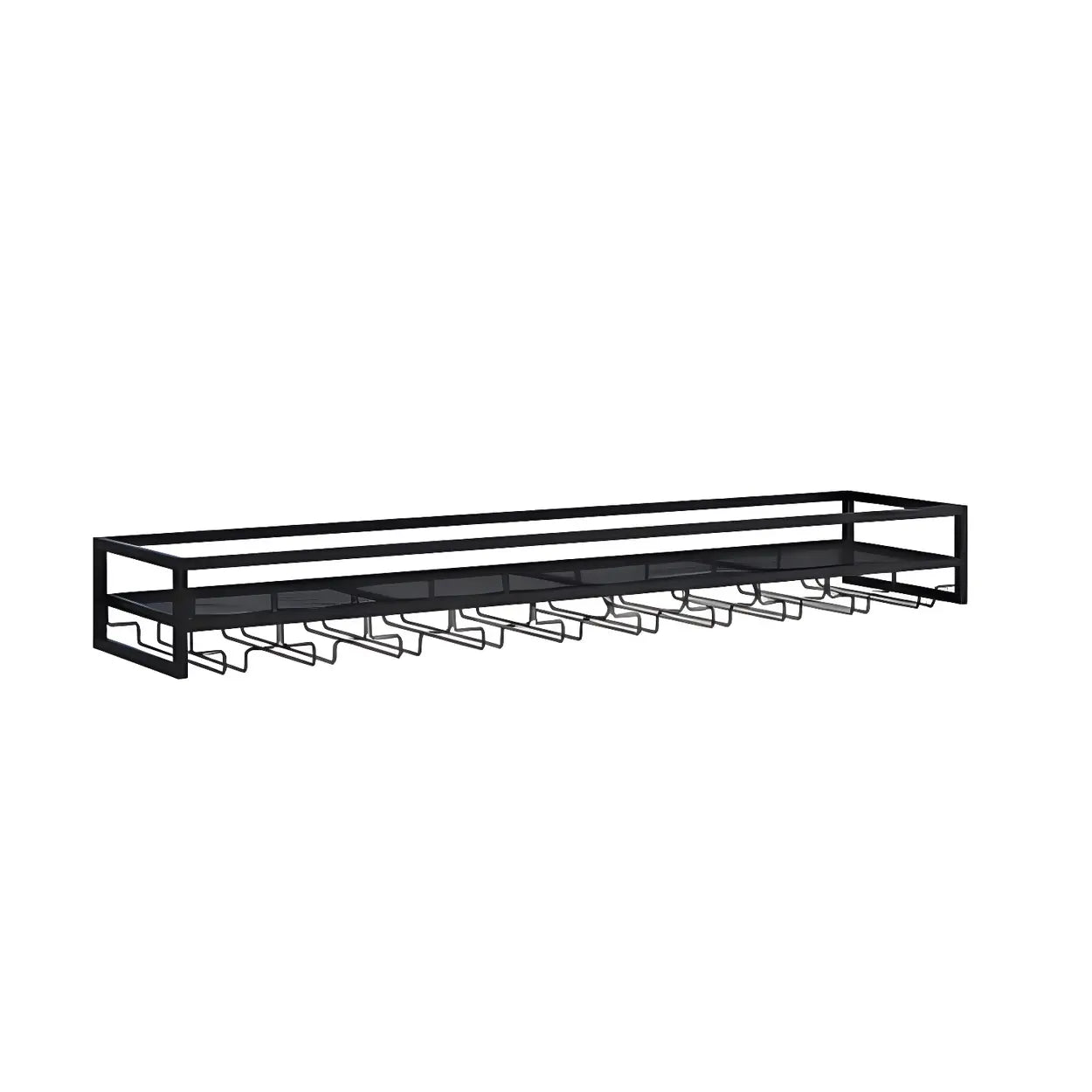 Lighom modern wine floating black wine cabinets in metal — Set of 2