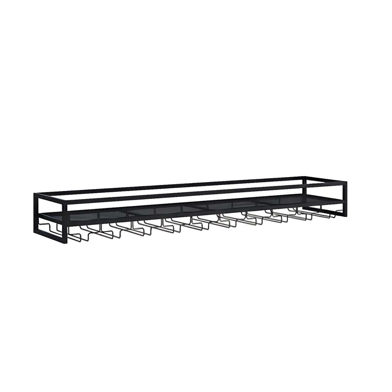 Lighom modern wine floating black wine cabinets in metal — Set of 2
