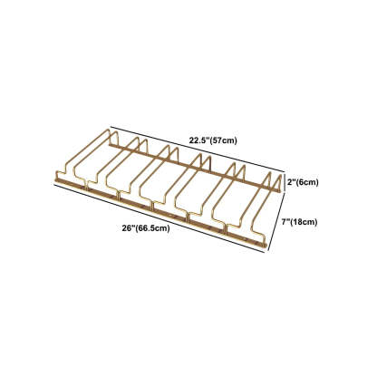 Gold Metal Hanging Wine Glass Rack — 2 Piece Set
