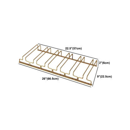 Gold Metal Hanging Wine Glass Rack — 1 Piece