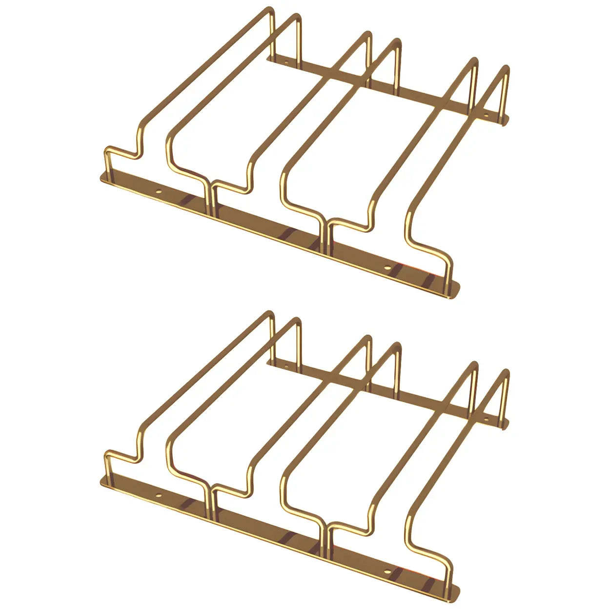 Gold Metal Hanging Wine Glass Rack