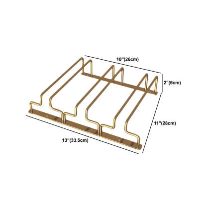 Gold Metal Hanging Wine Glass Rack — 1 Piece