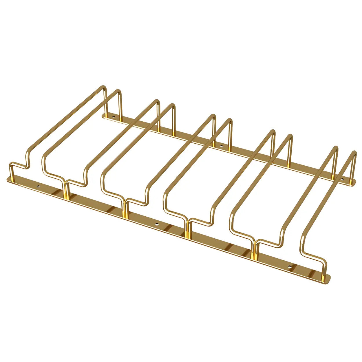 Gold Metal Hanging Wine Glass Rack — 2 Piece Set