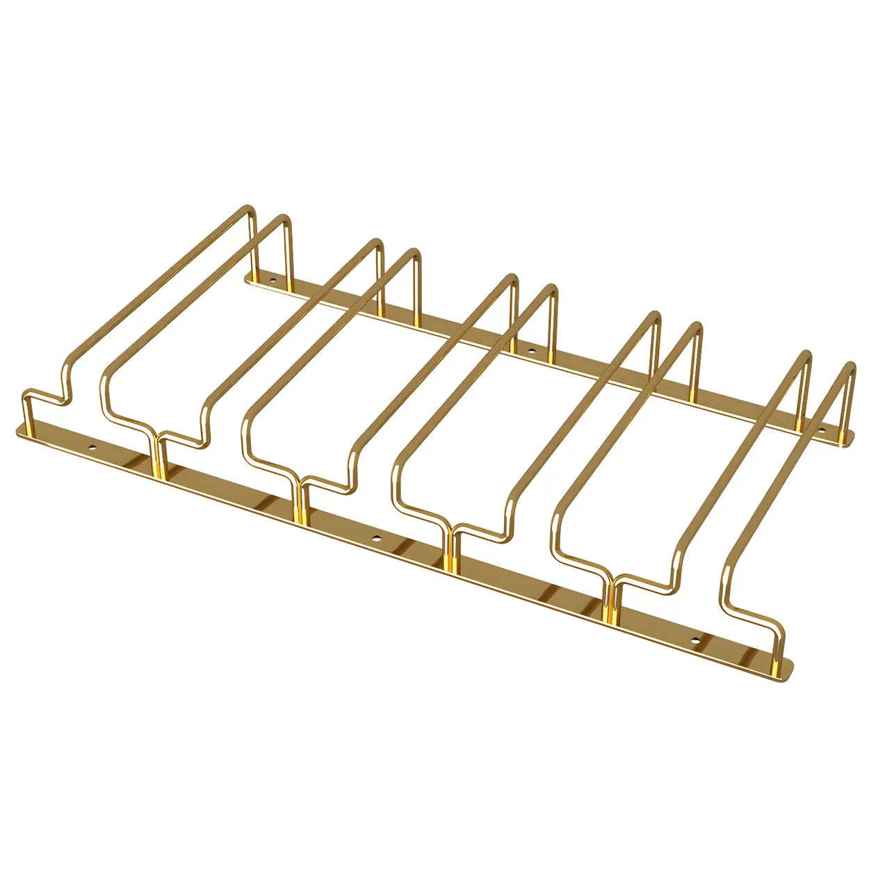 Gold Metal Hanging Wine Glass Rack — 2 Piece Set