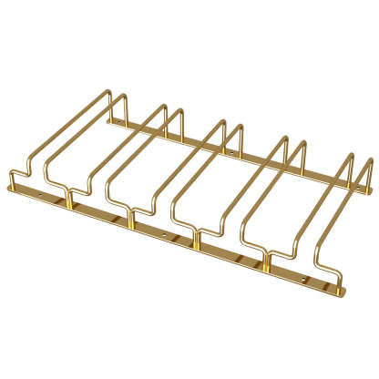 Gold Metal Hanging Wine Glass Rack — 2 Piece Set