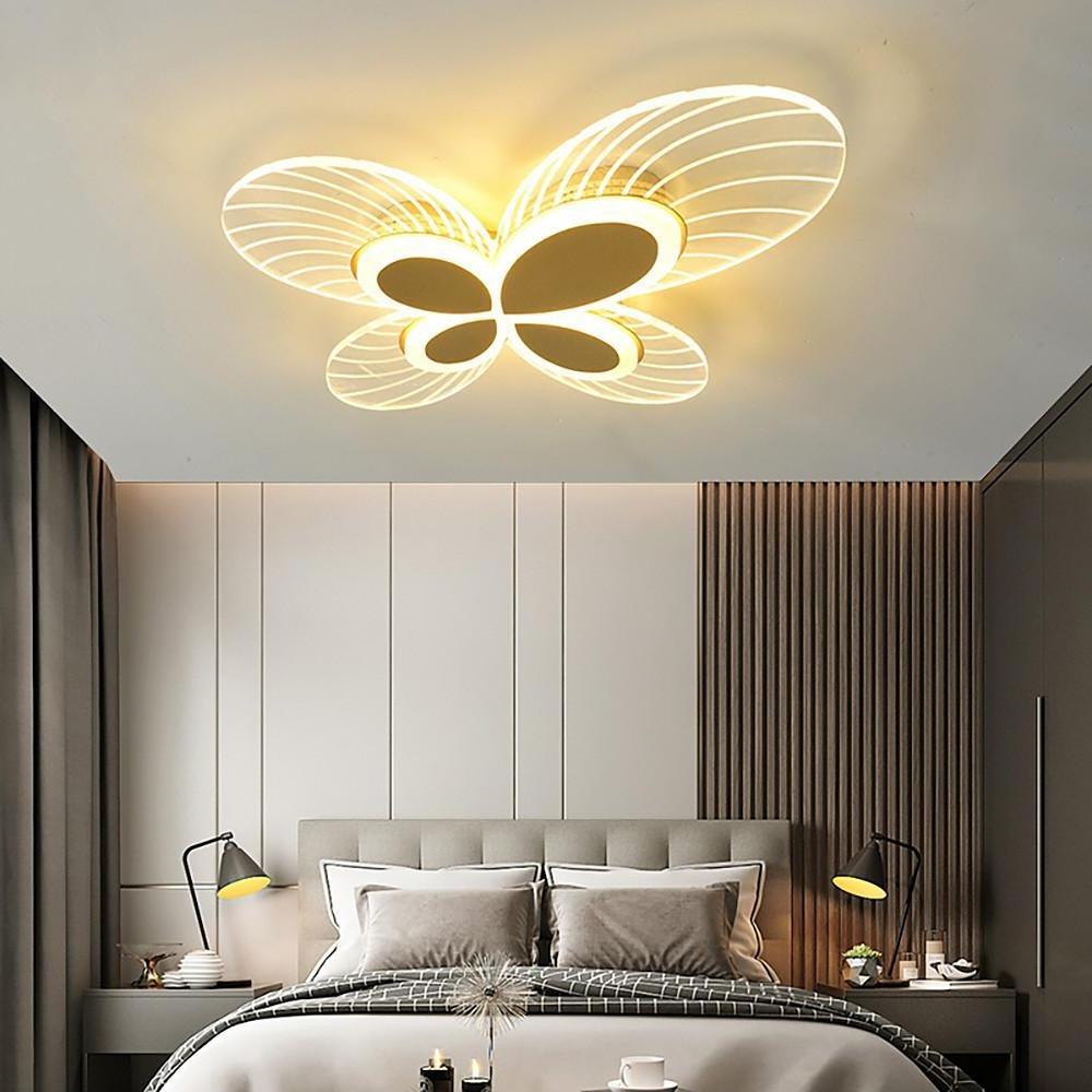 Butterflies Dimmable LED Nordic Flush Mount Ceiling Light